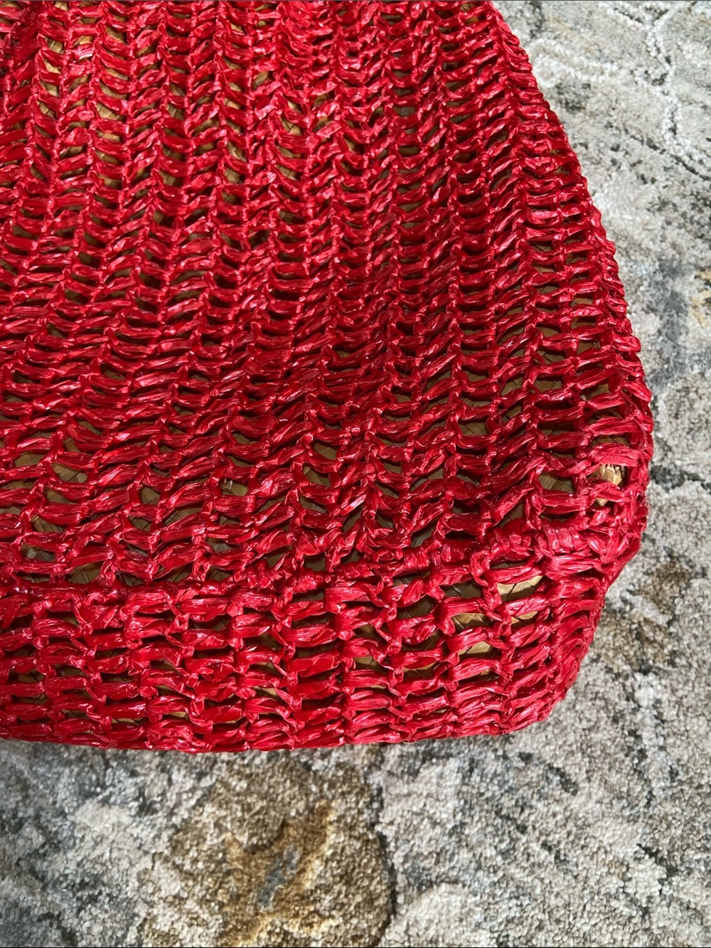 Coldwater Creek Red Rattan Tote - Picture 5 of 8